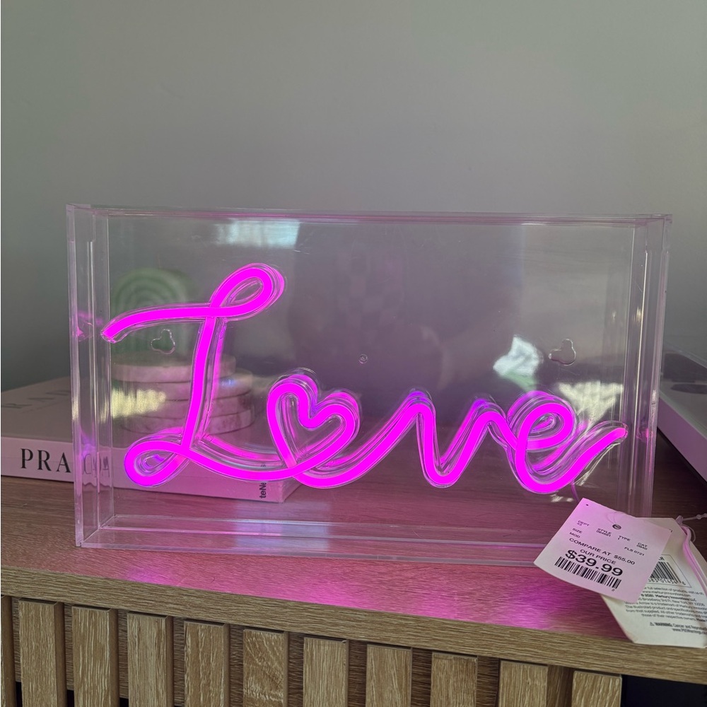 Pink Neon Love Sign